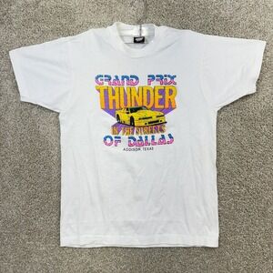 Screen Stars White 'Thunder' Grand Prix Dallas Graphic Tee